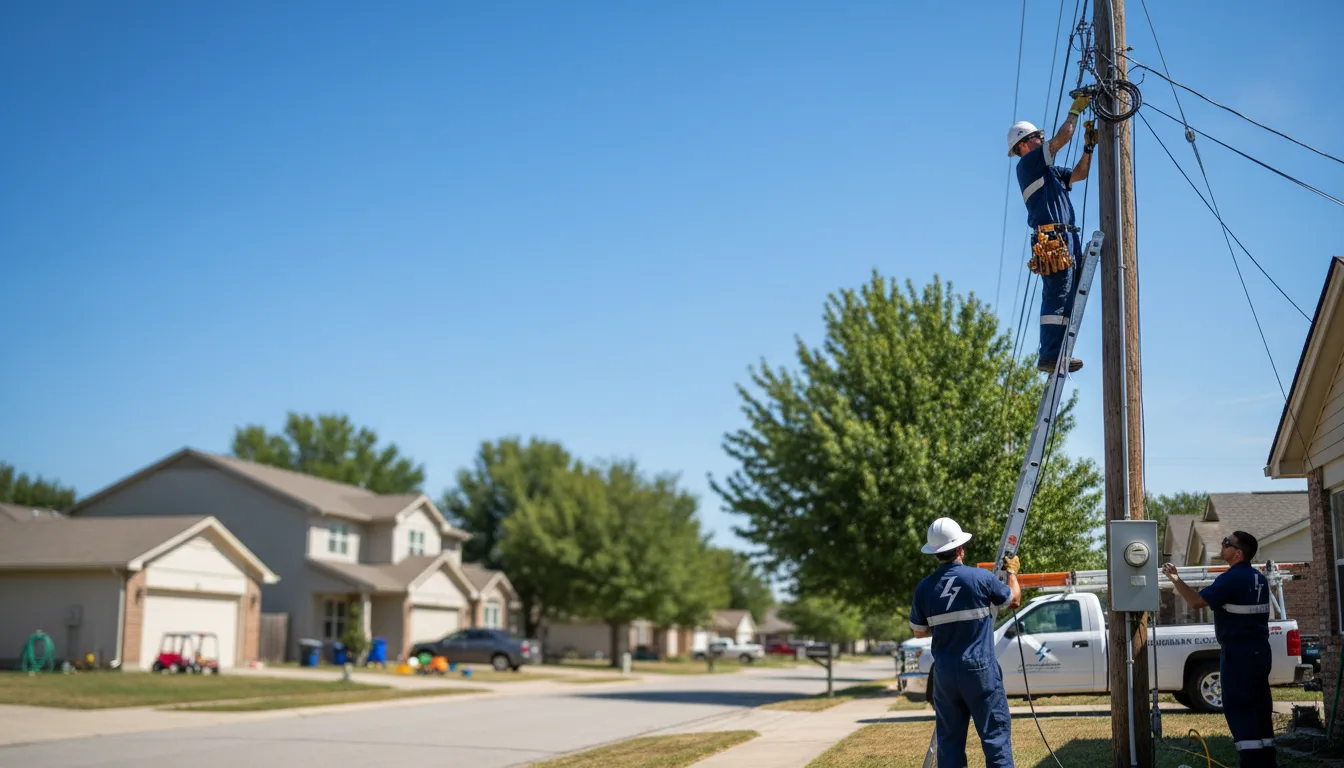 Residential electrician providing installation services in Garland City, AR